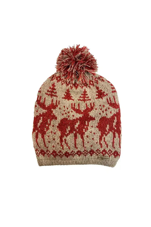 Kevin HA Red Moose Moose Hat, Llama Qiviuk Boutique | The Nature of Luxury