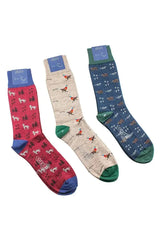  3 colors of Bison, cashmere & silk man's socks by Qiviuk Boutique