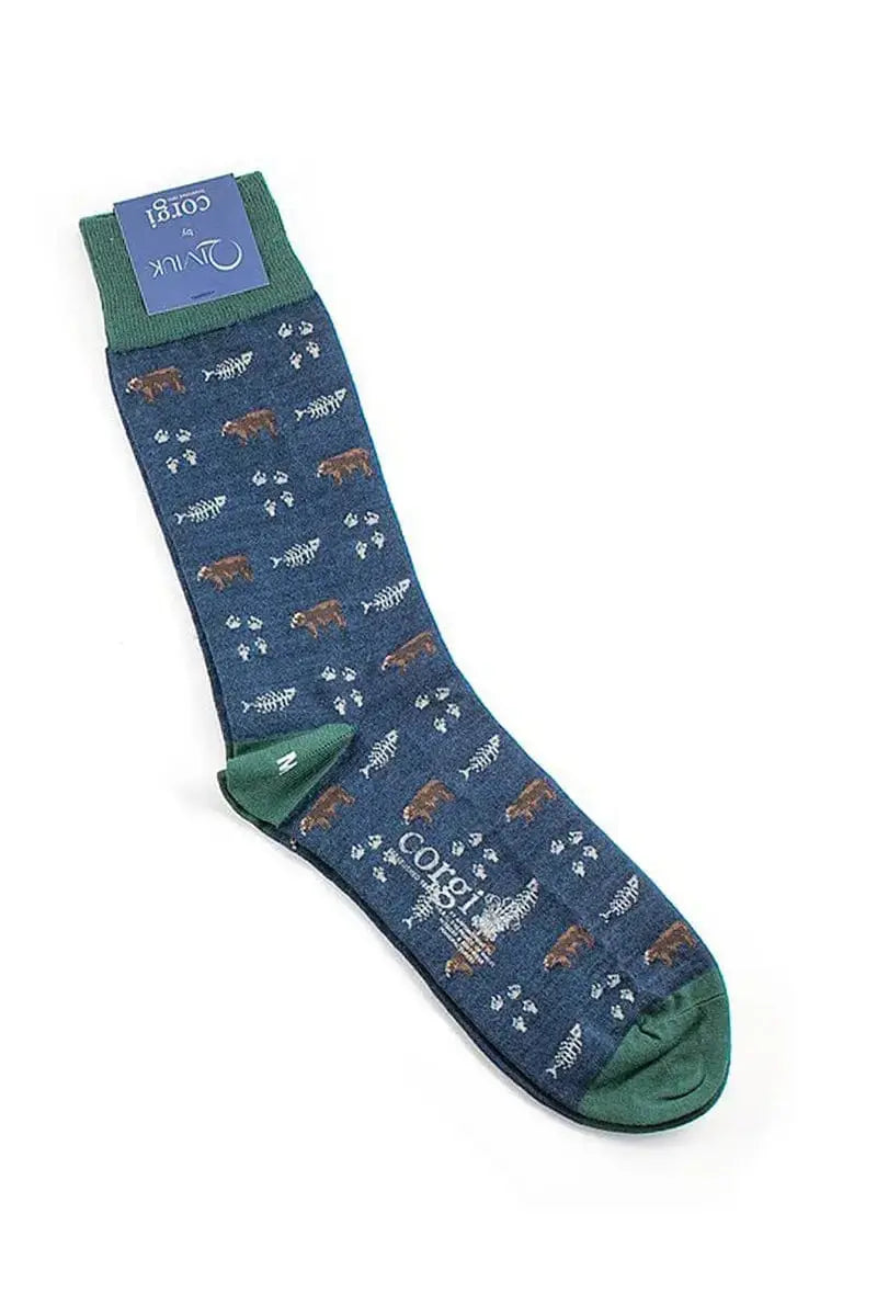 Navy colored with Bison, cashmere & silk woman socks by Qiviuk Boutique