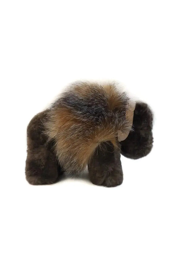Muskox doll made with beaver and fox fur by Qiviuk Boutique