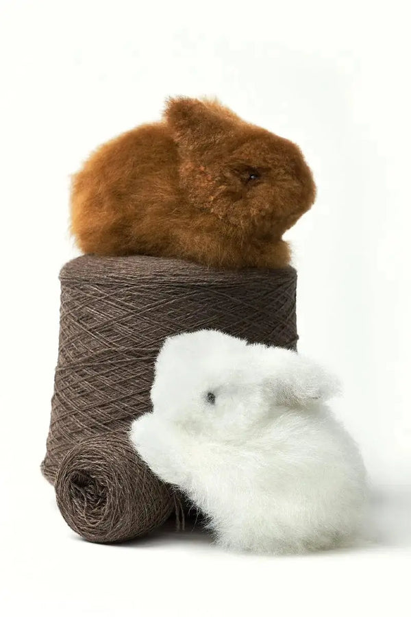 soft alpaca brown and white rabbit dolls, cute stuffed rabbit toys