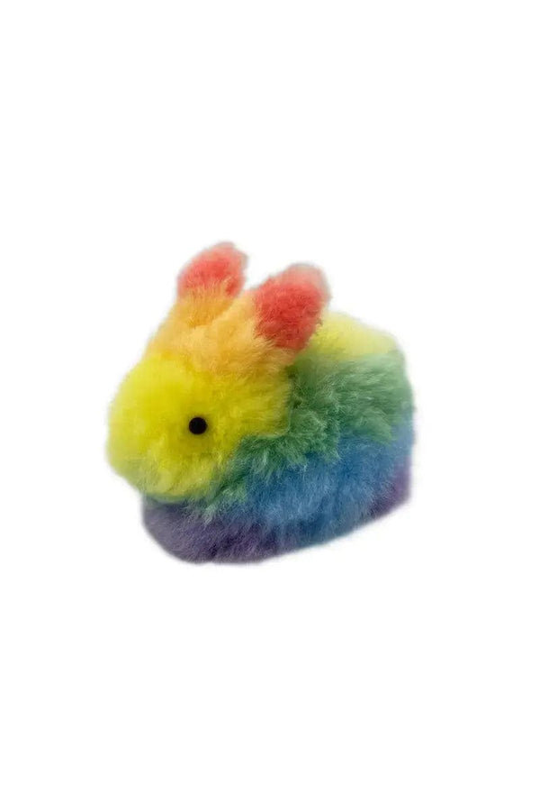 Rainbow Rabbit doll made with Qiviuk Alpaca  by Qiviuk Boutique