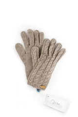 Natural Cable  Merino, Silk and Qiviut Gloves glovesby Qiviuk Boutique
