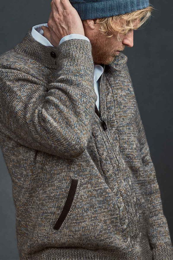 Miguel Man Cardigan, Qiviuk, Merino & Silk - Qiviuk Boutique | The Nature of Luxury