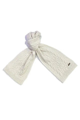 display ifo Fisherman scarf in merino wool by Qiviuk Boutique