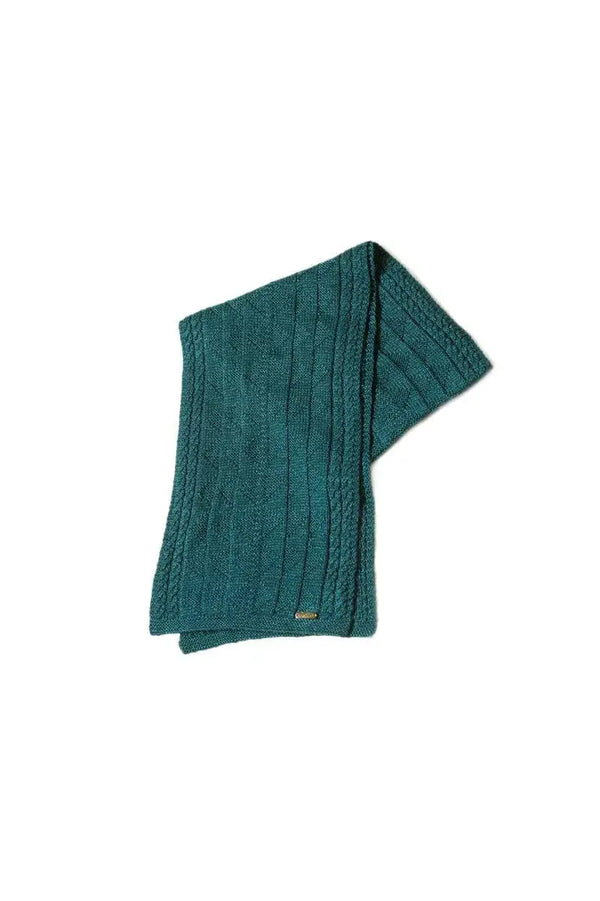 Rogelio   unisex scarf in blue made of Bison, Merino & Silk Wool made by Qiviuk Boutique
