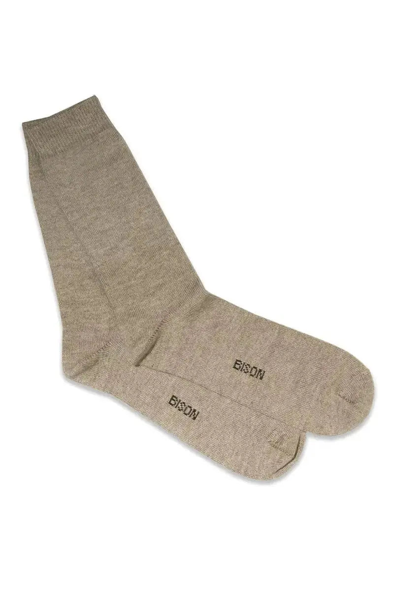 Bison & Merino Jersey woman wool socks by Qiviuk Boutique
