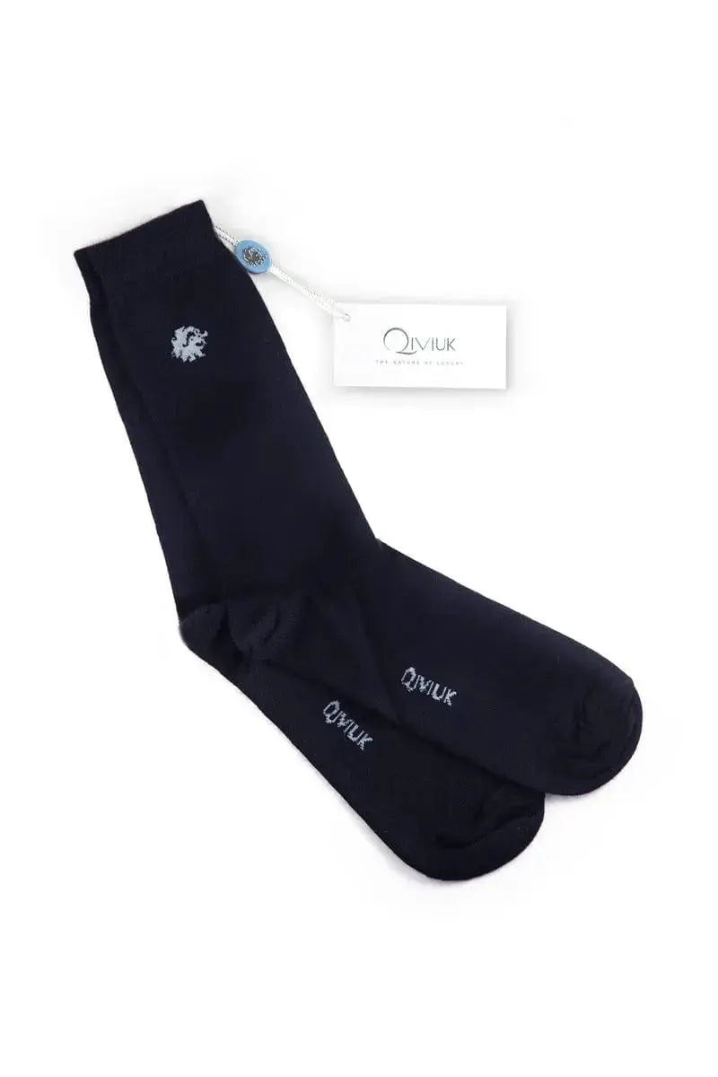 Jersey unisex Dress Socks Qiviuk in Navy by Qiviuk Boutique