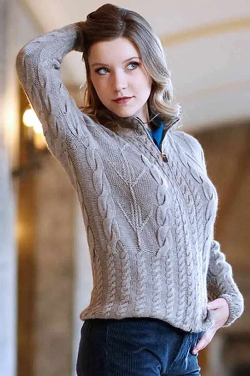 Qiviuk, Merino & Silk Adeli ladies cardigan without fur by Qiviuk Boutique